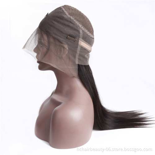 360 Lace Frontal Wig For Black Women Brazilian Straight Lace Front Human Hair Wig Pre Plucked With Baby Hair 150% Remy Lace Hair